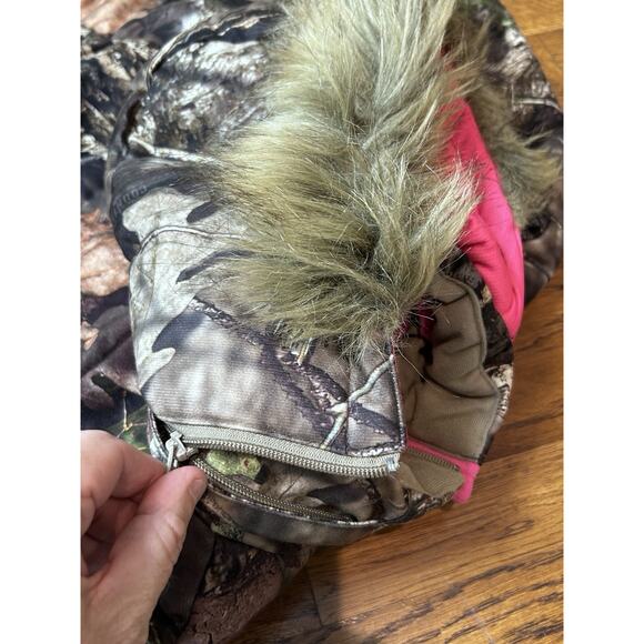 Mossy Oak Large (38-40) Ladies Camo Winter Coat Removable Fur - Picture 14 of 15
